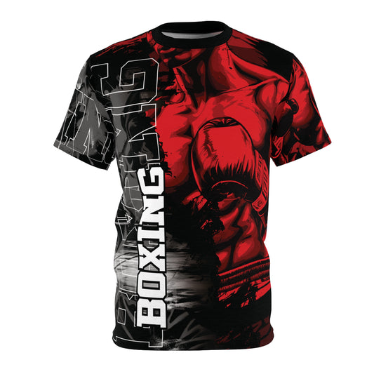 Boxing Themed Unisex Cut & Sew Tee - Sporty Graphic T-Shirt for Boxing Fans