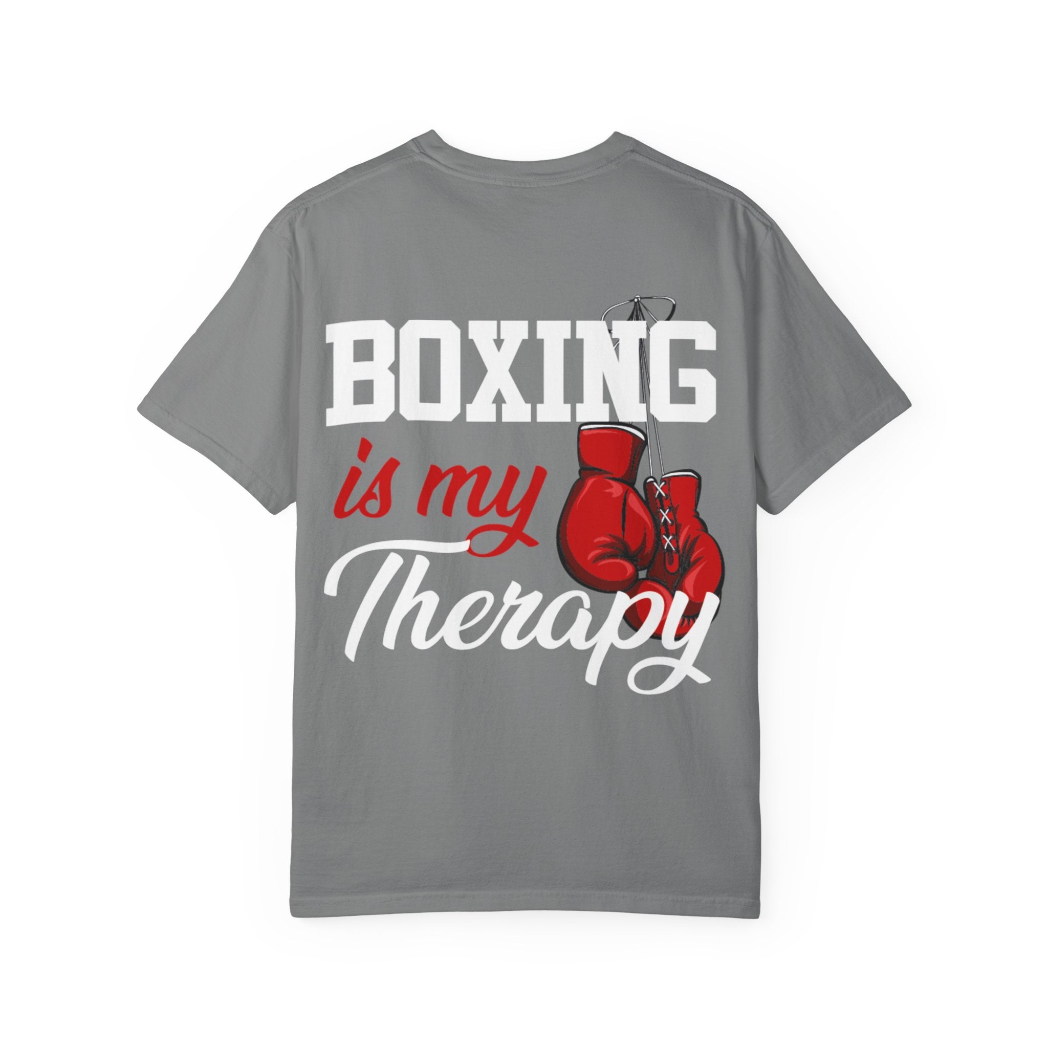 Koszulka unisex z nadrukiem "Boxing bx2 Therapy" barwiona na odzieży