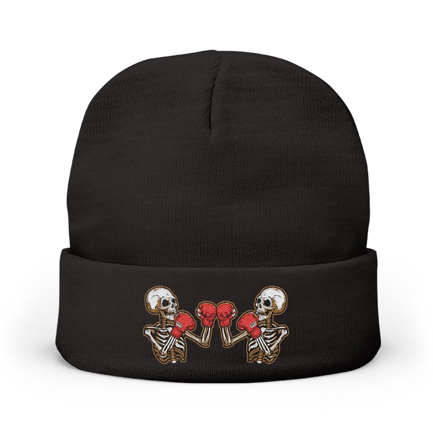 Halloween Skeleton Boxing Beanie, Embroidered