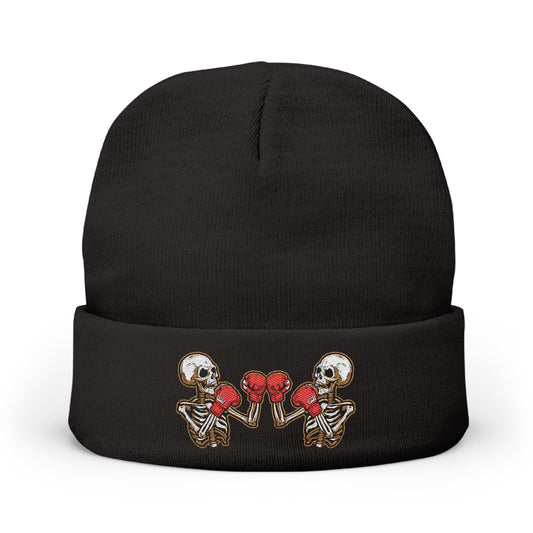 Halloween Skeleton Boxing Beanie, Embroidered